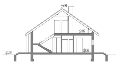 Awangardowy - wariant I — przekroje 1 (odbicie lustrzane)