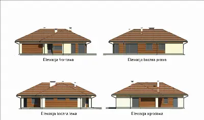 Bajeczny widok - wariant IV — elewacje 1 (odbicie lustrzane)