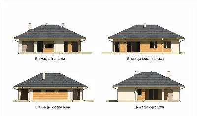 Bajeczny widok — elewacje 1 (odbicie lustrzane)