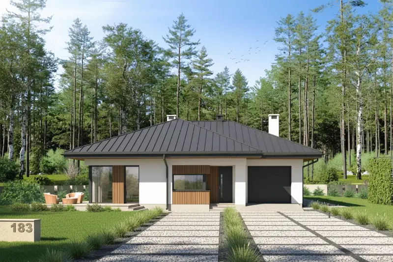 Projekt domu Bajeczny widok — wizualizacja