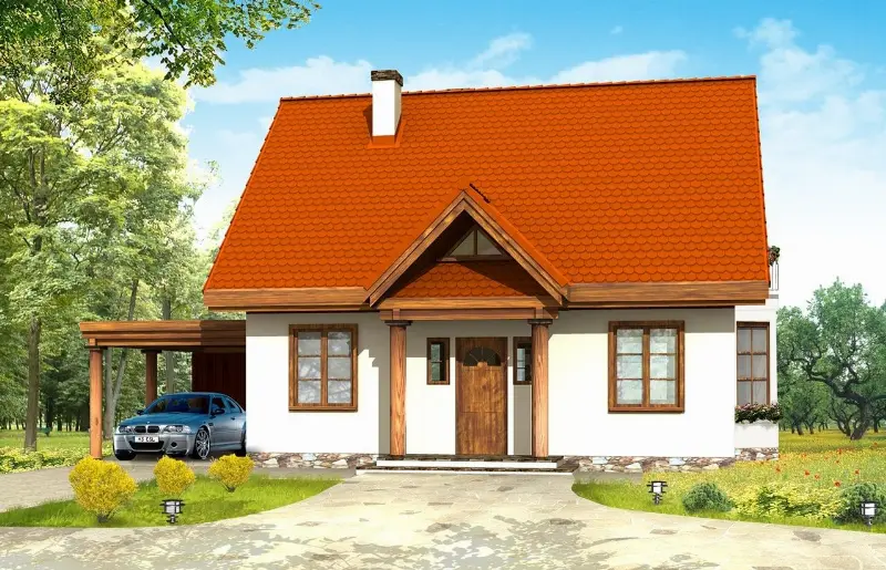 Projekt domu Bajkowy wariant C — wizualizacja