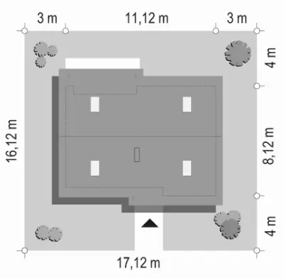 Biedronka 2 — plan sytuacyjny 1 (odbicie lustrzane)