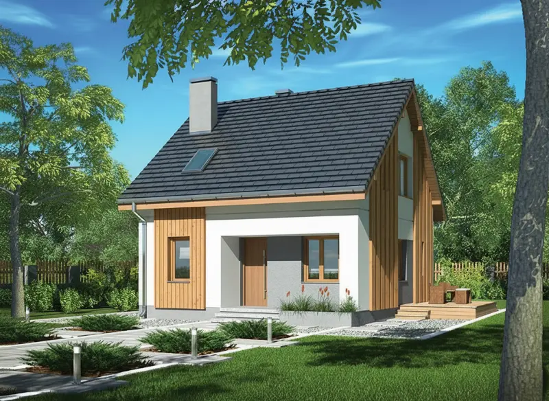 Projekt domu Blady świt — wizualizacja