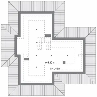 Błękitna rapsodia — rzuty kondygnacji 2 (odbicie lustrzane)
