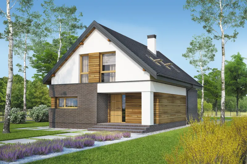 Projekt domu Błękitny świt — wizualizacja