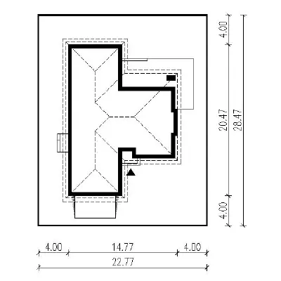 Bliski sercu - wariant IV — plan sytuacyjny 1 (odbicie lustrzane)