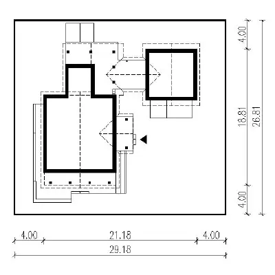 Bocianie gniazdo - wariant I — plan sytuacyjny 1