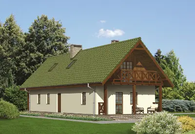 Budynek agroturystyczny (całoroczny) U04b — wizualizacje 2 (odbicie lustrzane)