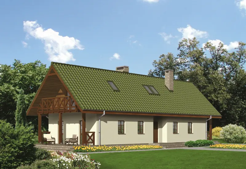 Projekt domu Budynek agroturystyczny (całoroczny) U04b — wizualizacja
