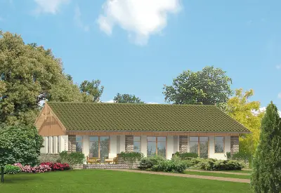 Budynek agroturystyczny (letniskowy) U06 — wizualizacje 2 (odbicie lustrzane)