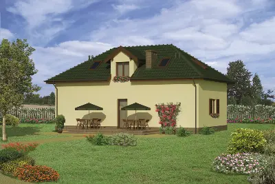 Budynek agroturystyczny (letniskowy) UC23 — wizualizacje 2 (odbicie lustrzane)