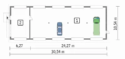 Budynek garażowo-magazynowy GM11b — rzuty kondygnacji 1