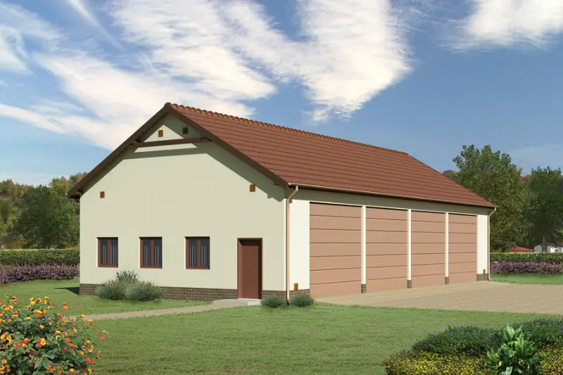 Projekt domu Budynek garażowo-magazynowy GMC01 — wizualizacja