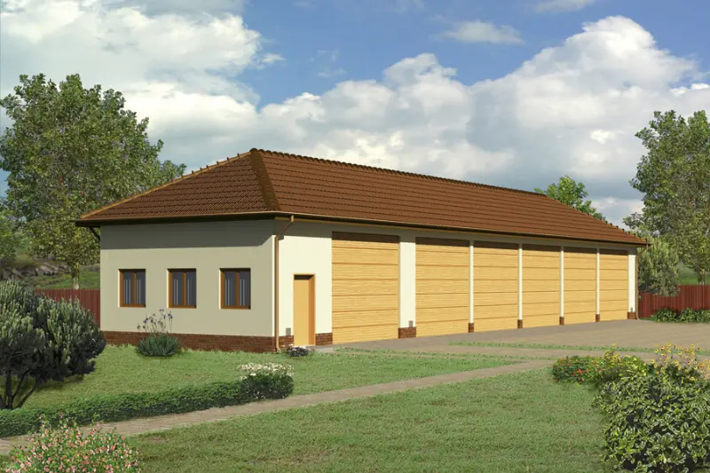 Projekt domu Budynek garażowo-magazynowy GMC03b — wizualizacja