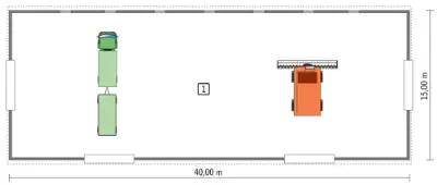 Budynek garażowo-magazynowy GMC05a — rzuty kondygnacji 1