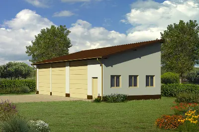 Budynek garażowo-magazynowy GMC48a — wizualizacje 2 (odbicie lustrzane)