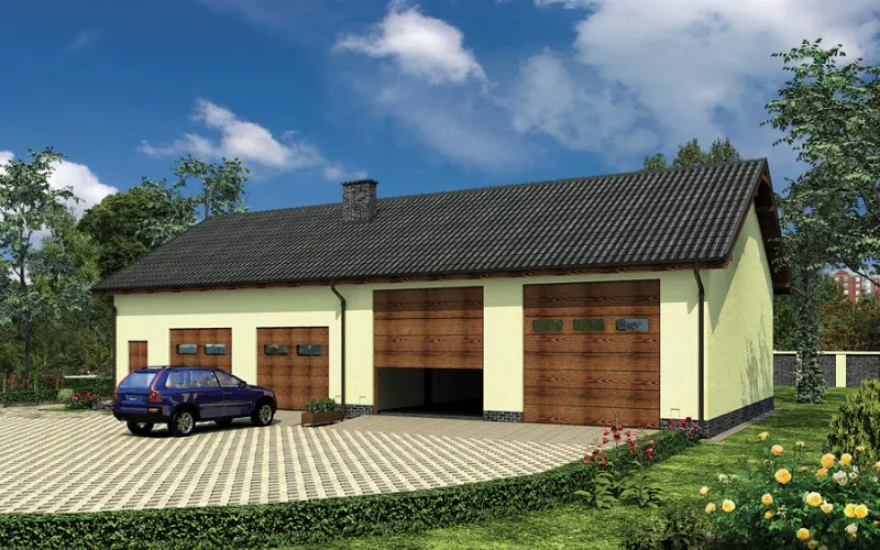 Projekt domu Budynek garażowo-magazynowy GMC52 — wizualizacja