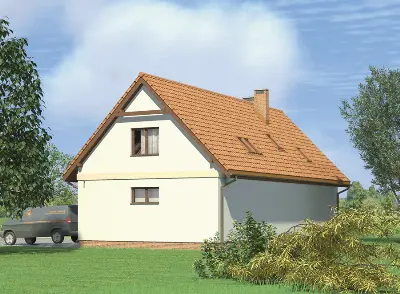 Budynek garażowo-magazynowy z częścią mieszkalną GM04 — wizualizacje 2 (odbicie lustrzane)