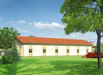 Budynek garażowo-magazynowy z częścią pomocniczą GMC04f — wizualizacje 1