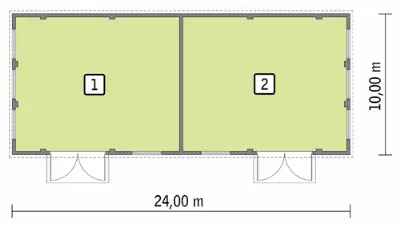 Budynek inwentarski IGC24 — rzuty kondygnacji 1