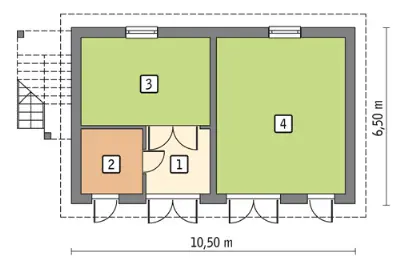 Budynek inwentarsko-gospodarczy IGC01 — rzuty kondygnacji 1