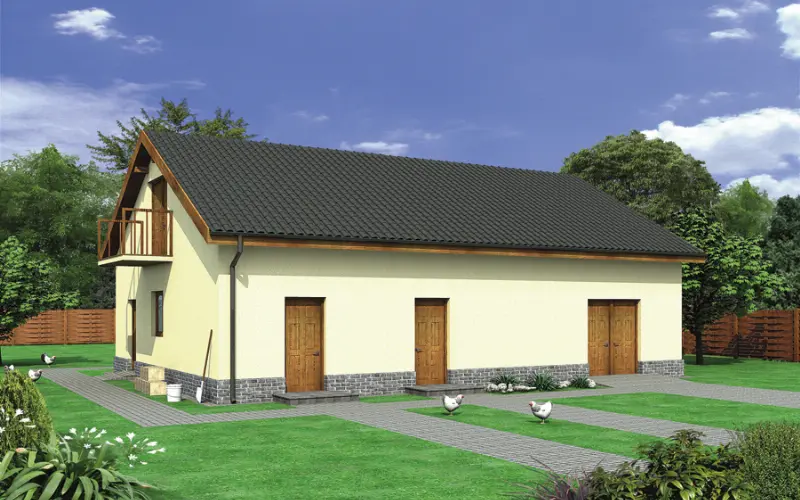Projekt domu Budynek inwentarsko-gospodarczy IGC02 — wizualizacja