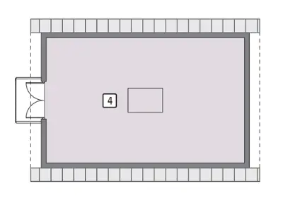 Budynek inwentarsko-gospodarczy IGC03 — rzuty kondygnacji 2 (odbicie lustrzane)