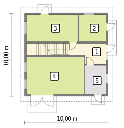 Budynek inwentarsko-gospodarczy IGC06 — rzuty kondygnacji 1 (odbicie lustrzane)