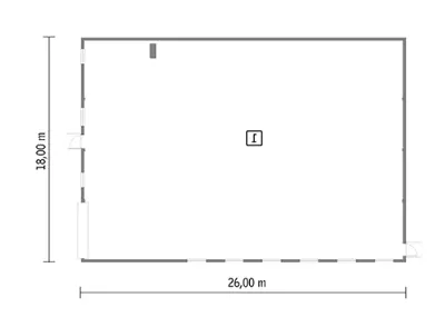 Budynek magazynowy GMC11a — rzuty kondygnacji 1 (odbicie lustrzane)