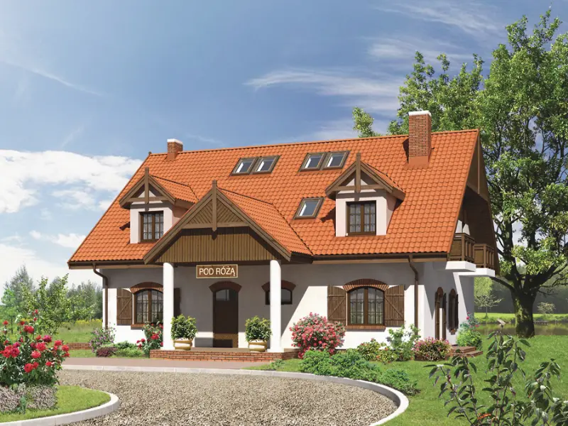 Projekt domu Budynek mieszkalny (agroturystyczny, całoroczny) U05 — wizualizacja
