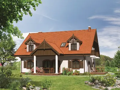 Budynek mieszkalny (agroturystyczny, całoroczny) U05 — wizualizacje 2