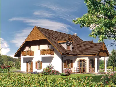 Budynek mieszkalny (agroturystyczny, całoroczny) U05a — wizualizacje 1