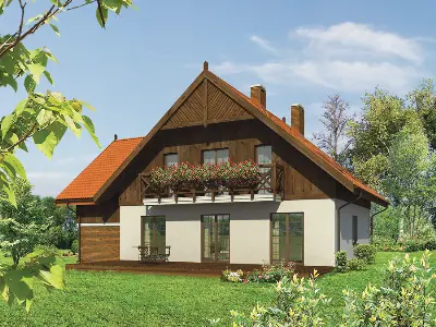 Budynek mieszkalny (agroturystyczny, całoroczny) U22 — wizualizacje 1