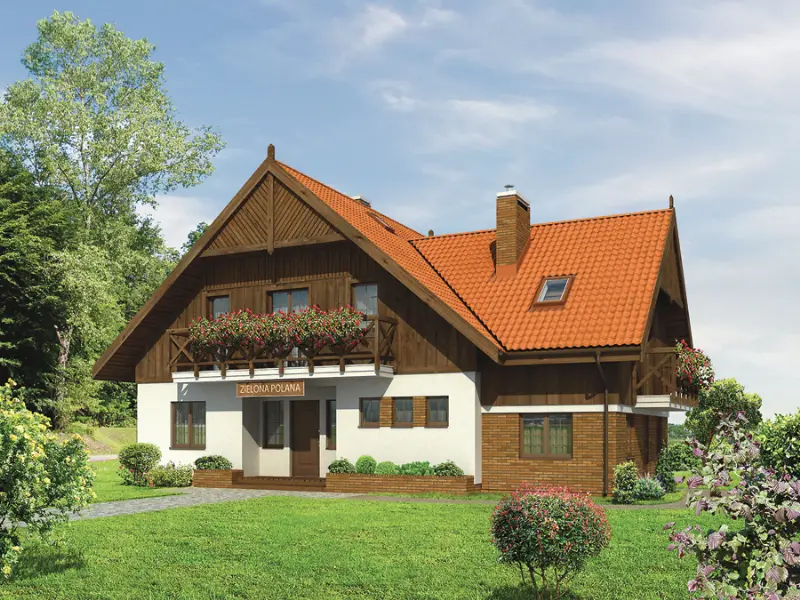 Projekt domu Budynek mieszkalny (agroturystyczny, całoroczny) U22 — wizualizacja