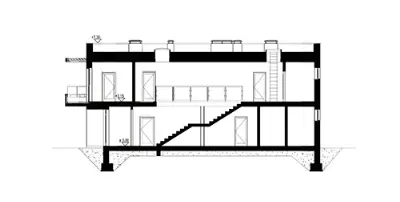 Budynek mieszkalny - Alternatywy 6a — przekroje 1