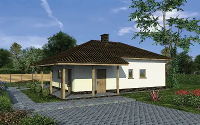 Budynek sanitarny, sezonowy UC55 — wizualizacje 1