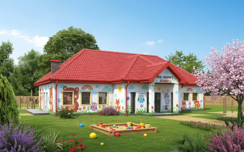 Projekt domu Budynek usługowy (punkt opieki przedszkolnej) UC37 — wizualizacja
