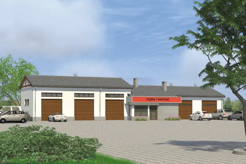 Projekt domu Budynek usługowy U12 — wizualizacja