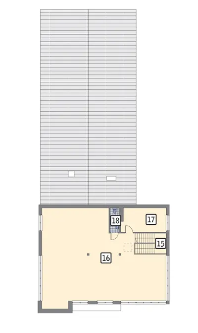 Budynek usługowy U24 — rzuty kondygnacji 2 (odbicie lustrzane)