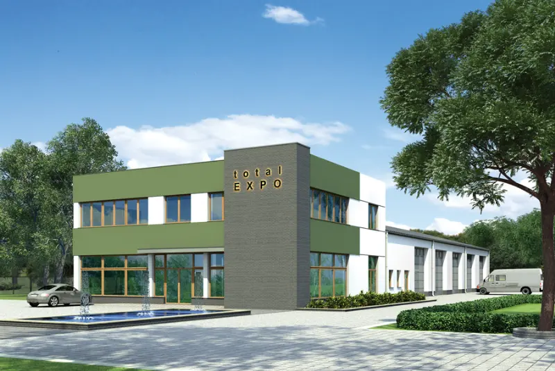 Projekt domu Budynek usługowy U24a — wizualizacja
