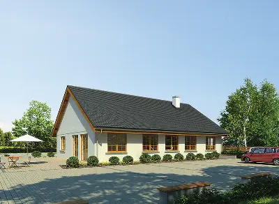 Budynek usługowy U26a — wizualizacje 2 (odbicie lustrzane)