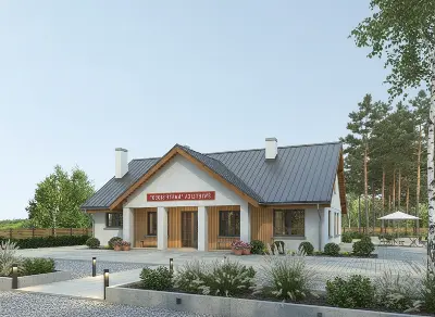 Budynek usługowy U26c — wizualizacje 1 (odbicie lustrzane)