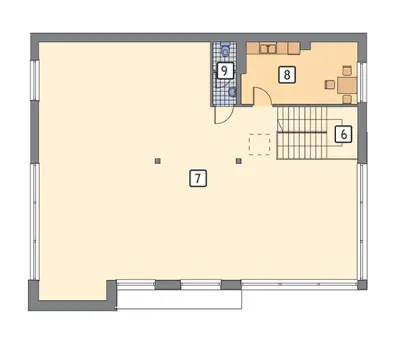 Budynek usługowy U30 — rzuty kondygnacji 2 (odbicie lustrzane)