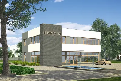 Budynek usługowy U30 — wizualizacje 2 (odbicie lustrzane)