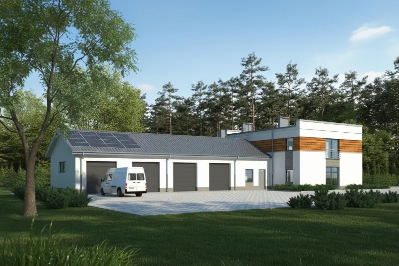 Projekt domu Budynek usługowy U34a — wizualizacja