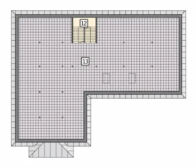 Budynek usługowy UC35 — rzuty kondygnacji 2 (odbicie lustrzane)