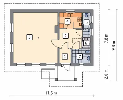 Budynek usługowy UC67 — rzuty kondygnacji 1