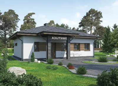 Budynek usługowy UC67 — wizualizacje 1 (odbicie lustrzane)