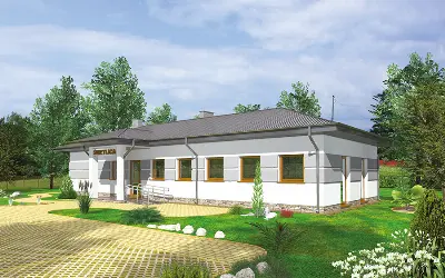 Budynek usługowy UC67a — wizualizacje 2 (odbicie lustrzane)