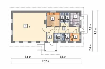 Budynek usługowy UC67b — rzuty kondygnacji 1